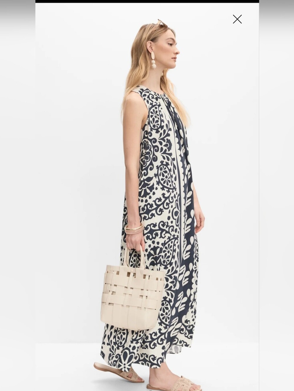 Melanie LYNE MAXI PRINTED DRESS SZ 0 POCKETS